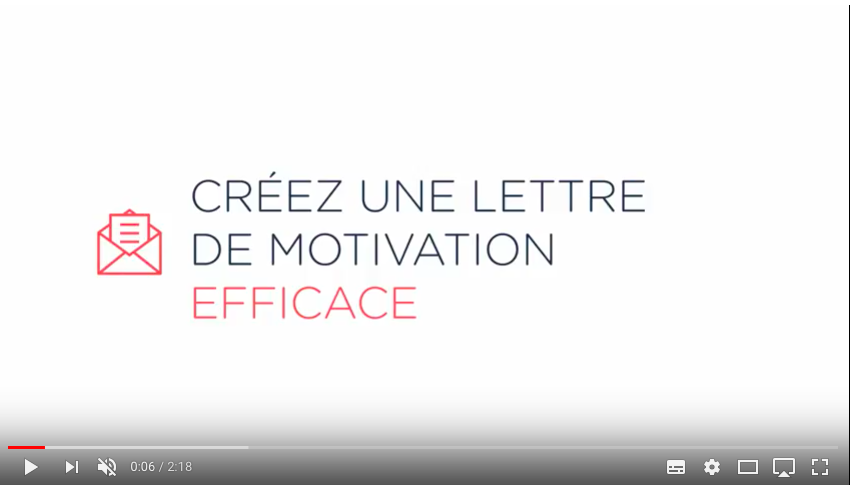 Créez une lettre de motivation efficace (vidéo)
