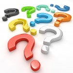 Question marks isolated