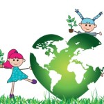 green world with children